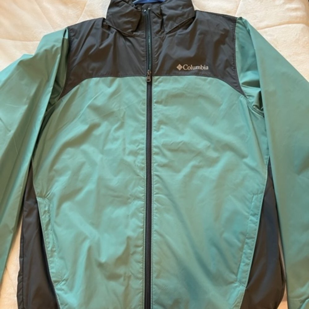 Columbia Seafoam Green Raincoat - SIZE Small